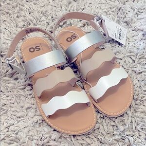 SO Grayce Neutral Sandals, Size 1